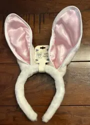 NWT As Seen On Baby Einstein The Great Pretend Ears Pink Satin Bunny Ears