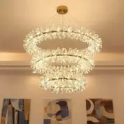 Luxury Snowflakes Crystal Round LED Pendant Lamp Ceiling lights Chandelier