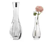 bulk 12 Glass Ribeed Vase 7x25cm