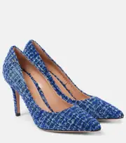 [Gianvito Rossi] Gianvito Rossi Gianvito 85 bouclé pumps AU 10 blue