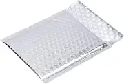 HOODANCOS 28 Pcs Shockproof Packaging Bag Film Packaging Bubble Envelopes Padded Mailers Shipping Bubble Mailers Metallic Bubble Mailer Bubbles Boxes Water Proof Poly Bubble Mailer Silver