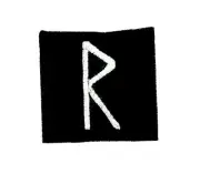 Patch patches backpack odin viking witchcraft runes alphabet letter ride road