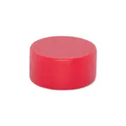 Neodymium Red Button Magnet - 12.7mm x 6.35mm | Thermoplastic Rubber (TPR) Coated