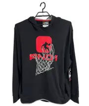 AND1 Men's hoodie pullover sweatshirt black long sleeve size 3XL