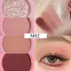 Four Layers Glitter Eyeshadow Matte Makeup Kit Shimmer Eye Shadow Powder Palette