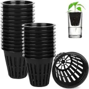 40x Mesh Pots Basket Plant Grow Net Cup Aeroponic Hydroponics Aquaponic Mesh