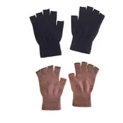 Winter Warm Fingerless Knit Gloves For Mobile Phone Touchscreen Use Elastic