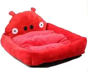 Dog Bed with Removable Washable Cover, Cuddler Pet Bed for Small Medium Large Dogs & Cats Pet Bedding Red, Super Soft Durable Pet Supplies (Size : 68x56x10cm)
