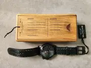 Glycine GL0155 44mm Men's GMT automatic world timer airman black carbon strap