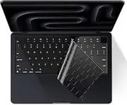 EooCoo Premium Keyboard Cover Skin Ultra Thin Protector Compatible with 2025-2021 MacBook Air 15" 13.6" M4 M3 M2 Chip, MacBook Pro 14" 16" M4 M3 M2 M1 Pro Max Chip, Black