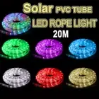 Solar 20M LED Rope Lights PVC Hard Tube Party Christmas Light Wedding LED Xmas
