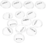Veemoon 20pcs Transparent Acrylic Button Badges for DIY Crafts Make Your Own Photo Buttons and School Badges Lightweight Acrylic Pins for Creative Projects