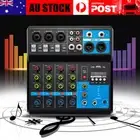 5 Channels Bluetooth Audio Mixer Sound Mixing Console USB Record DJ Mixer NEW