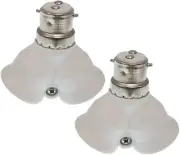 2pcs B22 to 2E27 E27 to 2E27 lamp Holder Converter Socket Conversion Light Bulb