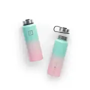 Iron Flask Wide Mouth Bottle with Spout Lid, Bubble Gum, 40oz/120 AU Stock ✨