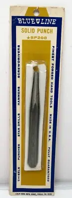 RARE Vintage H-P Tool Blue Line 3/8" Solid Punch Hand Tool BP208 5" Long USA NOS