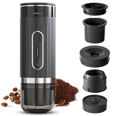 Portable Electric Espresso Coffee Machine Cordless Heating 3Oz Single Serve Mini