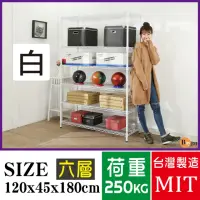 在飛比找momo購物網優惠-【BuyJM】超荷重白烤漆加強型120x45x180CM六層