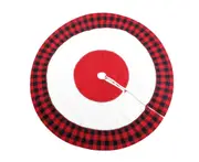 C196 122cm Knitted Tree Skirt Acrylic Knitted Black Red Checkered Christmas Tree Skirt Apron Christmas Tree Ornaments