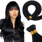 200S I-Tip Stick Tip 100% Remy Human Hair Extensions Micro Ring Bead Pre Bonded