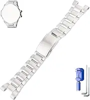 [MMBAY] 26mm GST-B100 Stainless Steel Watch Bands Fit for Casio G-STEEL G-Shock GST-210 400G GST-B100 GST-W100 W110 W300 GST-S100 S100D S110 S110D S300 Replacement Mental Strap Wirstband for Men and