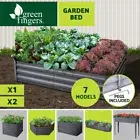 Green Fingers Garden Bed 7 Sizes Galvanised Steel Raised Planter Square X1/X2