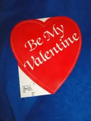 New Vintage Paper Art Die Cut Double Sided Be My Valentine Heart Wall Decor