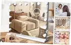 Hollywood Vanity Mirror with Lights, 15 Dimmable LED Bulbs 3 Color Lighted