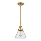 Innovations Large Cone 1 Light 8" Mini Pendant, LED, SG/Seed - 447-1S-SG-G44-LED