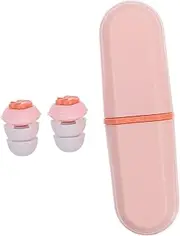 Sleep Soundproof Earphone Earbuds Earmuff Noise Cancelling for Sleeping Headphones Wired Sleep Headphones Noise Reduction Pink Silica Gel