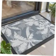 Front Door Mat Outside Entrance, Summer Coconut Leaves Plant Welcome Doormat,