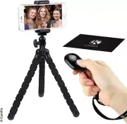 Flexible Cell Phone Tripod and Bluetooth Remote Control Camera Shutter New...