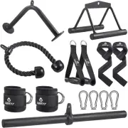 Workout Cable Machine Attachment for Home Gym, LAT Pulldown Attachments, Cable A