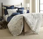 Sherry Kline Pagoda Toile Home, Printed on All Cotton Fabric, Made in USA, Queen and King Bedding Sets.