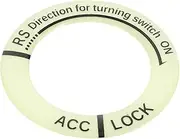 ULTECHNOVO Ignition Key Ring Sticker Rims Motorcycle Ignition Switch Sticker Kit Radiator Knob Covers Luminous Ignition Switch Trim Gas Meter Key Valve Caps Switches Controller Stickers Black