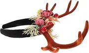 [NOLITOY] Antler Headband Christmas Hair Bows Decoration Reindeer Ears Cosplay Halloween Festival Moon Costume Hairband Plush Man Deer Antlers Christmas Antler Hair Hoop Non-woven Fabric