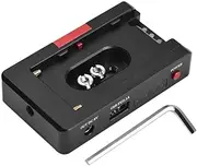 zaqwsx NP-F Battery Charger Metal Battery Adapter Plate USB DC12V DC8V DC Outputs 1/4In for NP-F970/F950/F930/F770F750/F570