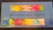 NEW 10 EASTER EGG STRING LIGHTS Pastel Plastic CRYSTAL CRACKLE ICE