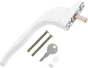 AUTSUPPL External Door Handle Set Window Linkage Handle Safety Lock Stainless Steel for Outdoor Doors and Windows Stylish Appearance