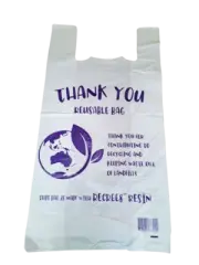 300pcs Jumbo 75×40cm Reusable Plastic Singlet Shopping Grocery Bags Big