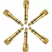 6x Adaptadores de auriculares estéreo de 6.35 mm macho a 3.5 mm hembra