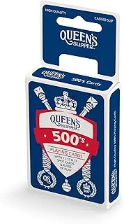 Queens Cardboard Slipper Poker 500'S Playing Cards with 11, 12, and 13 Spot Cards & Rules of Play (Pack of 1)