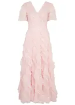 Needle & Thread Spiral Sequin-embellished Tulle Gown - Light Pink - 10 (UK10 / S) 10 (UK10 / S)
