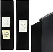 uxcell Monitor Memo Board, Black L Shape Magnetic Sticky Note Holder Side Note Attachment Computer Accessories for Home Office Computer Monitor Screen, 2 Pcs