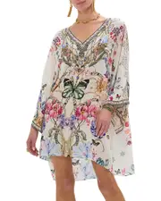 Camilla Silk Swim Cover-Up Kaftan