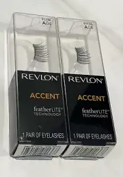 2 Revlon Accent featherLITE Technology False Lashes A04