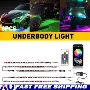 60/120cm RGB LED Underglow Body Neon Kit Light App Under Car Tube Strip Glow AU