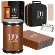 Davior Rolling Knife Sharpener Kit with Diamond Discs, 15° & 20° Multi Angle Mag