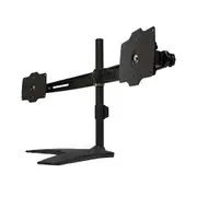Up to 27" 15kg Dual Two 2 XL LCD Monitor Desktop Freestanding Mount VESA