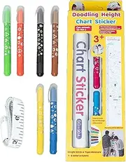 lyanny Height Chart for Kids, Self-Adhesive Wall Sticker Animals Growth Chart, Children Height Charts Wall Sticker for Height Measuring